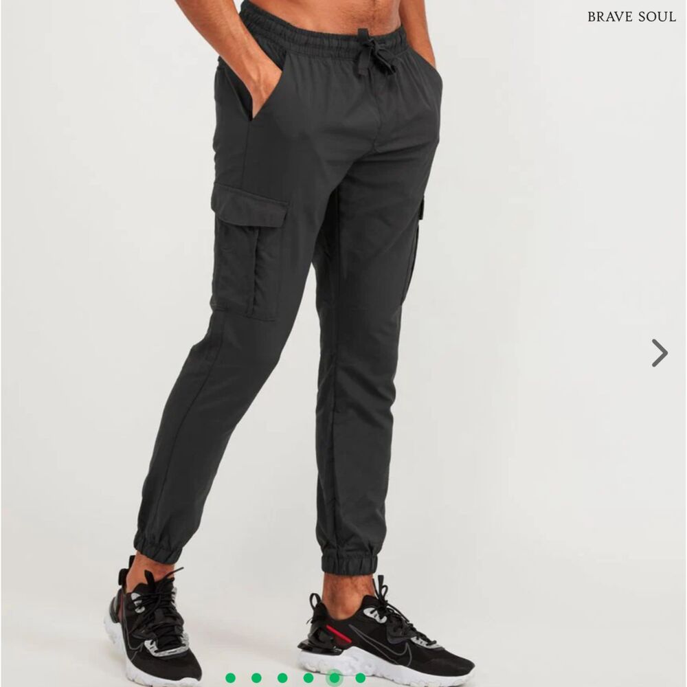 Brave Soul Cargo Cuff Pant dark grey